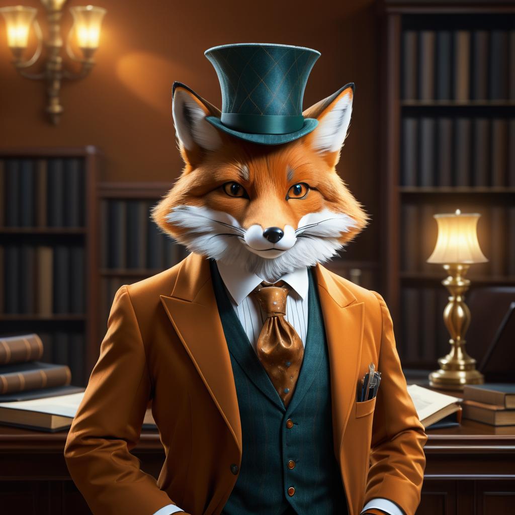 Stern Professor Fox in a Digital Masterpiece