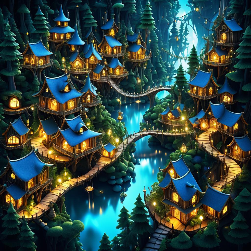 Enchanted Forest Village from Above