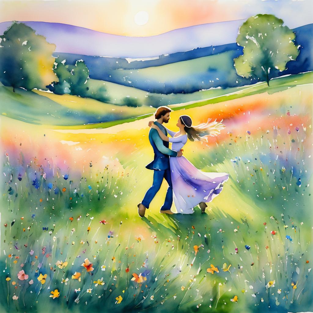 Twilight Dance in a Flower Field