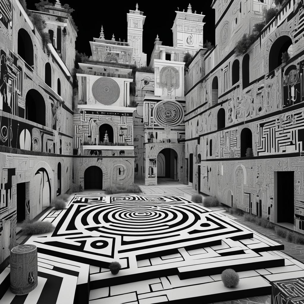 Contemporary Labyrinth Meets Classical Art