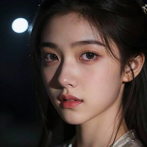 Ultra-Detailed Nighttime Portrait Illustration