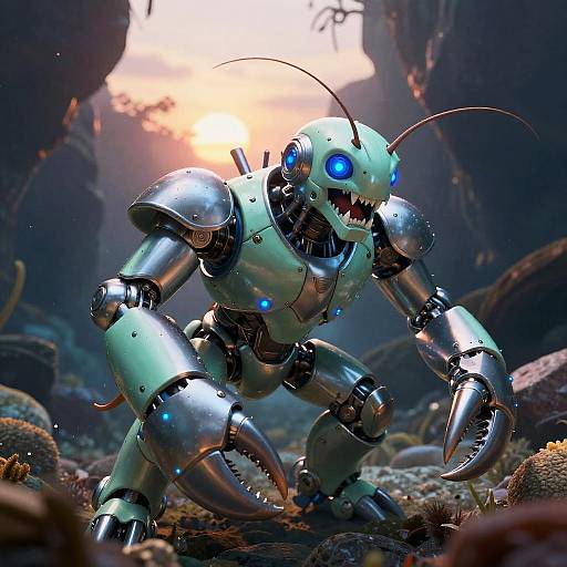 Robotic Mantis Shrimp Underwater Bust Shot