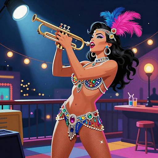 Glamorous Burlesque Jazz Rooftop Dance