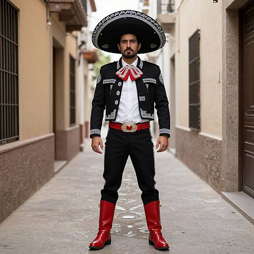 Man in Mexican Outfit Costume