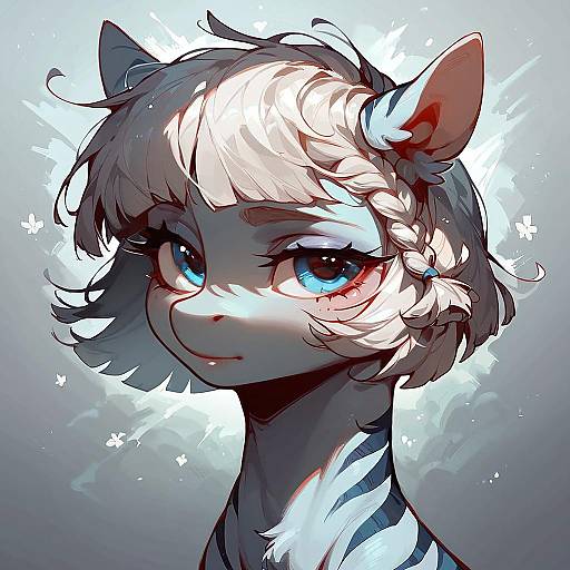 Feral Pony with Braided Bob Cut