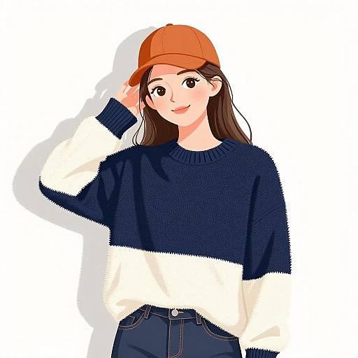 Smiling Woman in Casual Chic Sweater