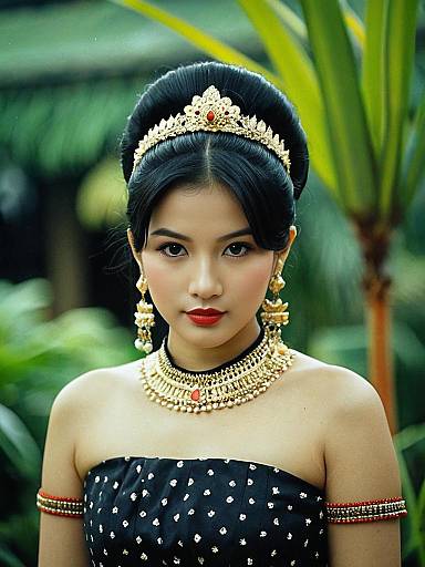 Young Woman in Traditional Thai Costume