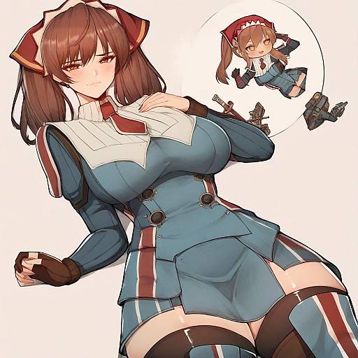 Illustration of Alicia melchiott, senjou no valkyria (series) in the style of Varniskarnis