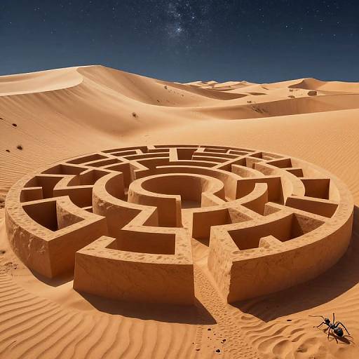 Ant's Eye View of Maze in Dunes