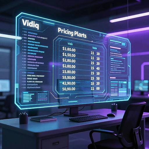 Futuristic Cyberpunk Workstation Display