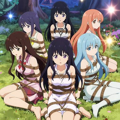 Intricate Anime Girls in Fantasy