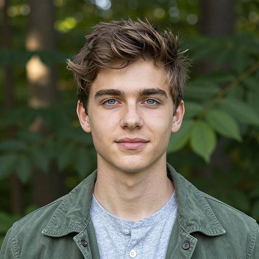 Close-Up Portrait of a Young Man