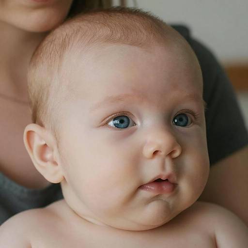 Tender Moment: Baby and Adult Close-Up