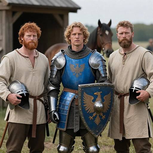 Medieval Knights in Armor Portrait