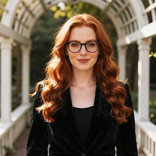 Red-Haired Woman with Glasses Portrait