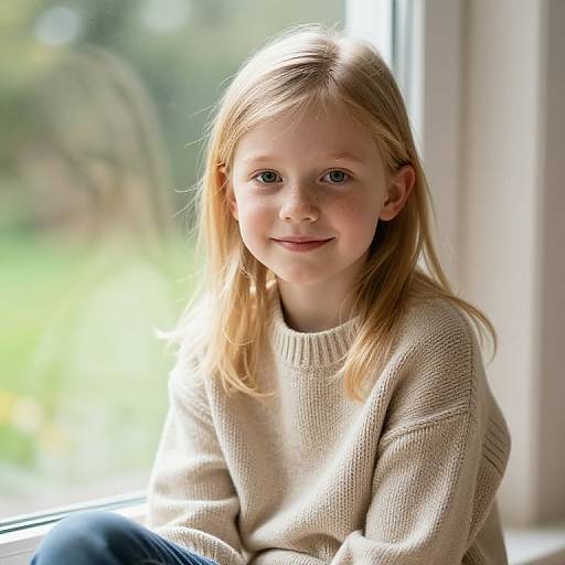Innocent Portrait of Blonde Girl