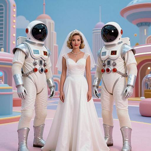 Futuristic Dystopian Wedding Scene