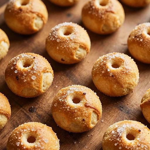 Golden-Brown Flaky Pastries Close-Up