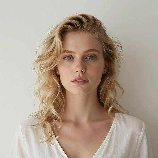 Blonde Woman in Soft Lighting Portrait
