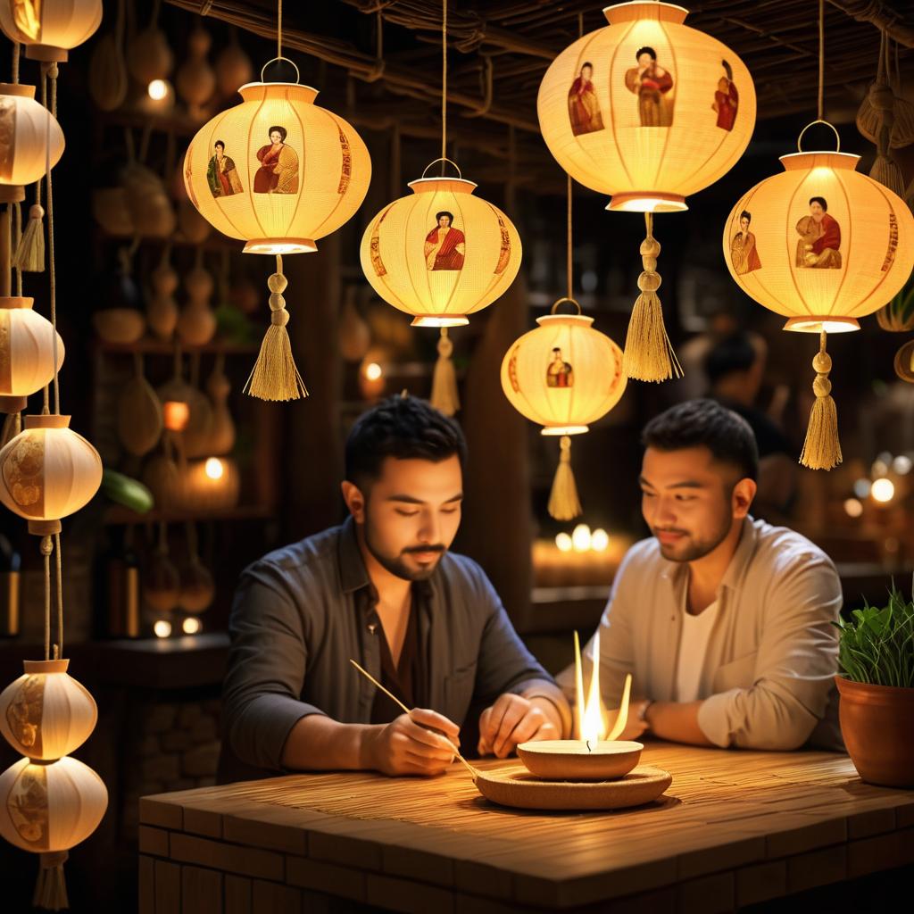 Candlelit Barcelona Tapas Bar Scene