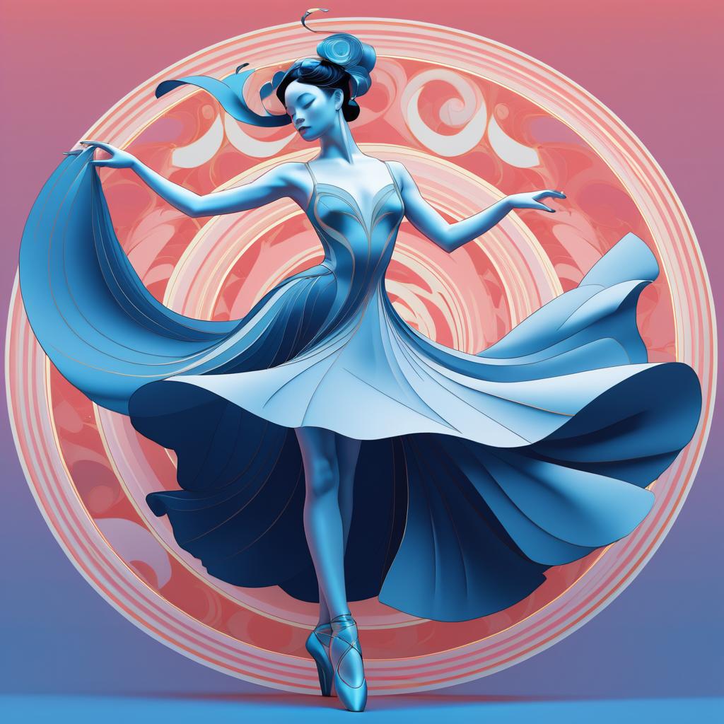 Elegant Dancer in James Jean Style