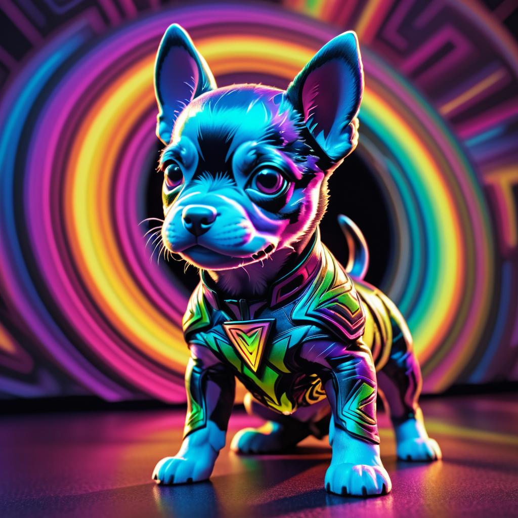 Psychedelic Superhero Puppy Photography