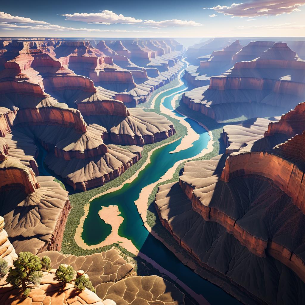 Stunning Aerial View of Grand Canyon