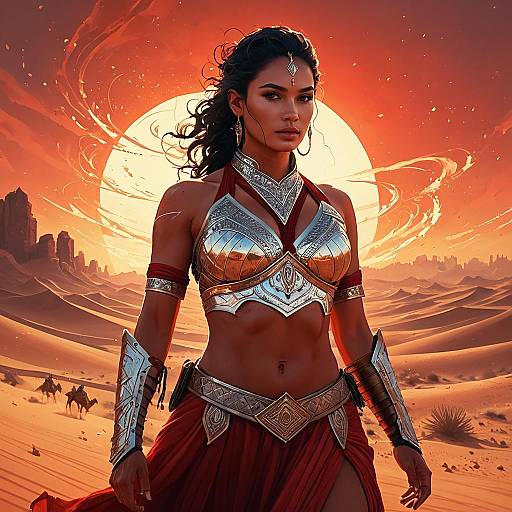 Arab Warrior Princess in Desert Armor