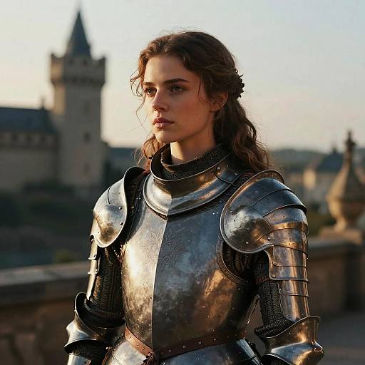 Cinematic Portrait of Maiden in Armor