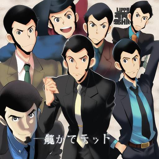 Illustration of Arsene lupin iii, lupin iii in the style of Kyogoku shin
