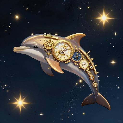 Clockwork Dolphins in Cosmic Ocean