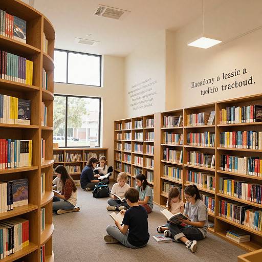 Inspiring Educational Library Scene