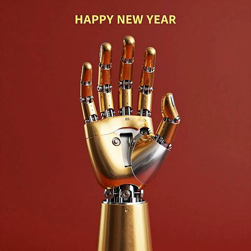 Futuristic Robotic Hand OK Gesture