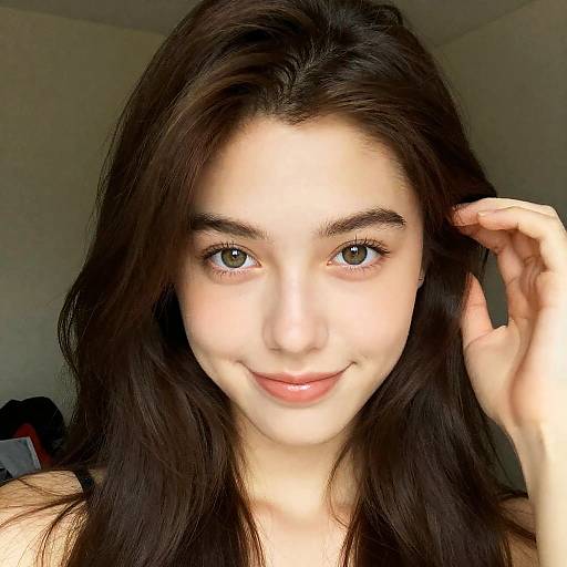 Warm Close-Up Portrait of a Young Woman