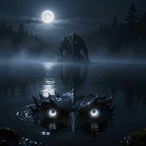 Midnight Drauгџен Mystical Lake