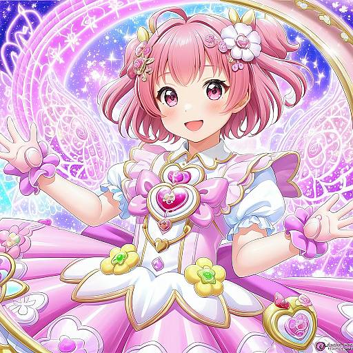 Illustration of Hanadera nodoka, healin' good precure in the style of Torino aqua