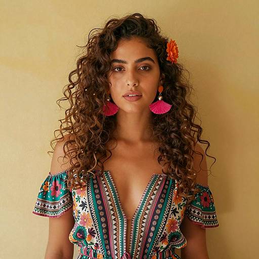 Vibrant Portrait of a Stylish Woman