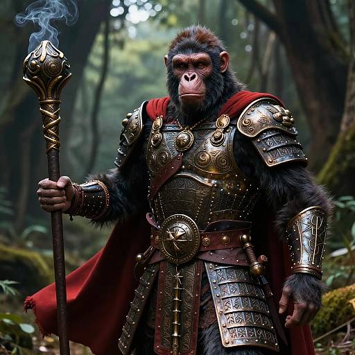Ape Shaman in Rune Bronze Armor