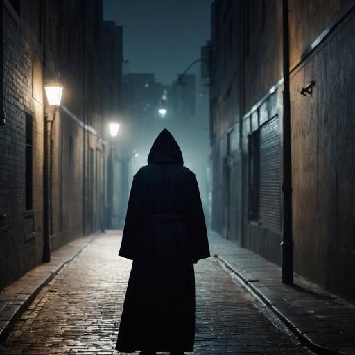 Nighttime Cityscape with Ambiguous Figure