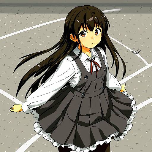 Illustration of Arashio kai ni (kancolle), kantai collection in the style of Rune (dualhart)