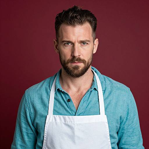 Rugged Man Portrait with Mop Hairstyle