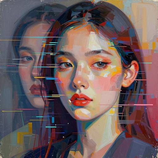 AI Abstract Glitch Album Covers