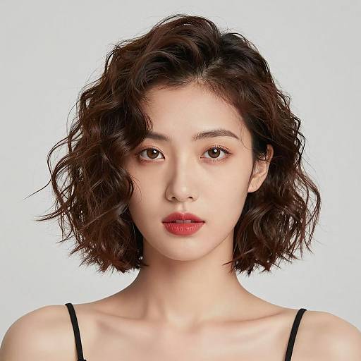 Elegant Close-Up of Asian Woman Portrait