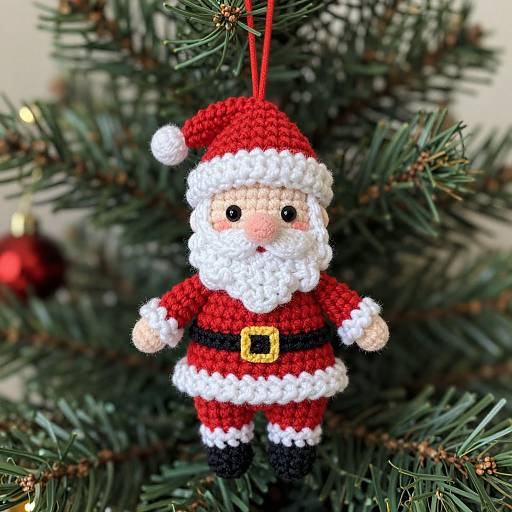 Christmas Santa Claus Crochet Ornament