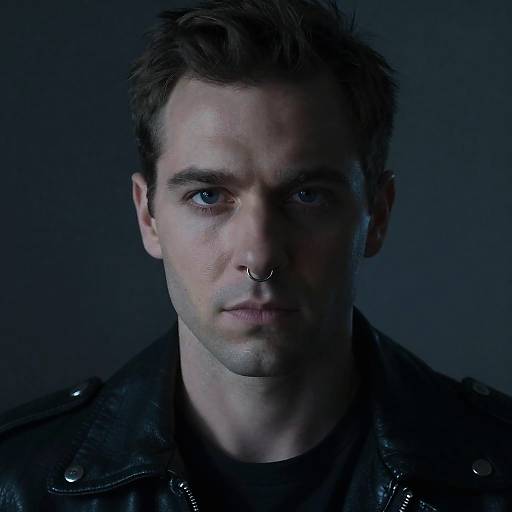 Moody Portrait of a Serious Man