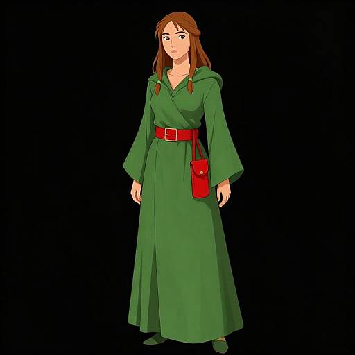 Green Female Druid Suit Artwork