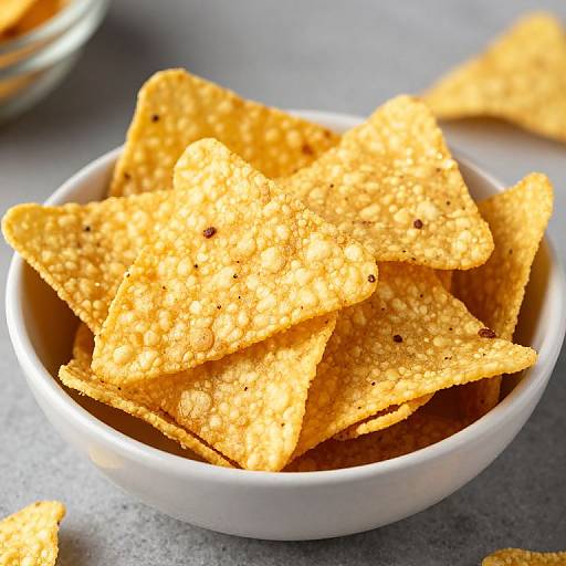 Homemade Tortilla Chips in Bowl
