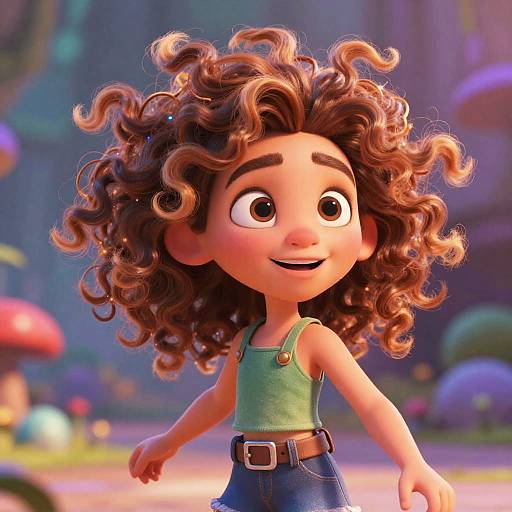 Vibrant Curly Hair Animation