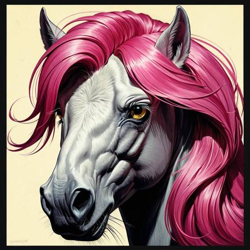 Fantasy Pegasus Mare with Bright Pink Mane