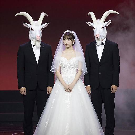Eerie Wedding: Goat Masks and Veils